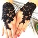 Wedding Gloves, Black Lace gloves, Fingerless Gloves, Black wedding, off cuffs, cuff wedding, bride, bridal gloves, Bridal cuffs