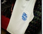 Monogram Tank Pocket Oversize Font Shown INTERLOCKING