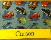 This is a standard size pillowcase Cars themed Can be Personalized for FREE with Embroidery