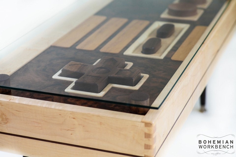 Nintendo Controller Coffee Table Maple / Walnut - FUNCTIONAL