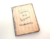 Funny Housewife Journal, Desperate Housewife Notebook, Pocket Moleskine, Retro, Bachelorette Party Favor, Gag Gift, Hostess Gift