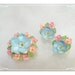 Vintage Shell Brooch & Earrings - SeaShell Pastel Pink and Blue     1801a-121812000