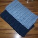 Set of Two Dish Cloths Hand Crocheted 100% Cotton in Denim Blue and Chambray Blue