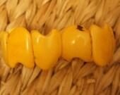 Yellow Bracelet Tagua NUT Bracelet handmade from Natural Seed