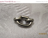 25% OFF Gunmetal Plated Brass Clasp, Self-Closing, Hinged, 14 x 10mm with Two 8 x 7mm Oval Jumprings