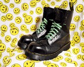 Vintage DOC MARTIN Steel Toe Original Airwair Men's 10 Holoe Lace Up Boots