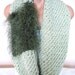 Green Infinity Crochet Scarf With Green Tassel- Necklace Woman Scarf-Shawl- Cowl- New Season-2013 Winter Fashion Accessories-Handmade Scarf