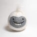 Ready to ship - Abominable snowball ornament - baby yeti - cute geeky gift - needle felt yeti abominable snowman