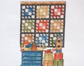 Finished Completed Double X Autumn Quilt Cross Stitch
