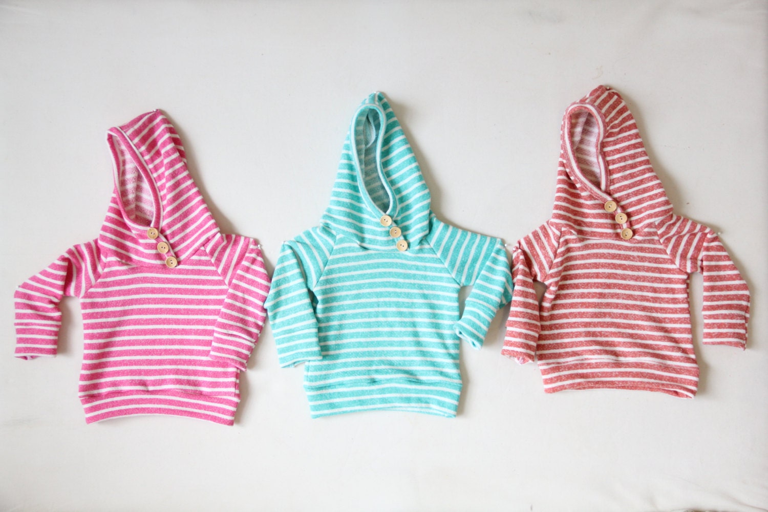 handmade baby raglan hoodie / sweatshirt with button placket // custom order size and color