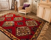Turkish Area Rug, Vintage Hand Woven Kilim Carpet, Balkans traditional kilim, pure organic wool,Large Area Rug