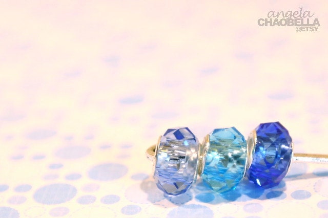 Baby blue charm made to fit charm bracelet
