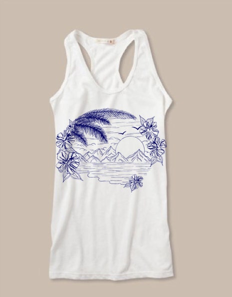NEW BEACH Sunrise Alternative Apparel Vintage Racer Tank More Colors S M L