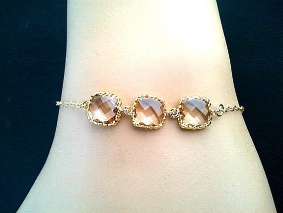Autumn in Love Champagne Gold Bracelet - wedding bracelet,Gemstone,mother's day gift,Friendship,bridesmaid gifts,Wedding jewelry