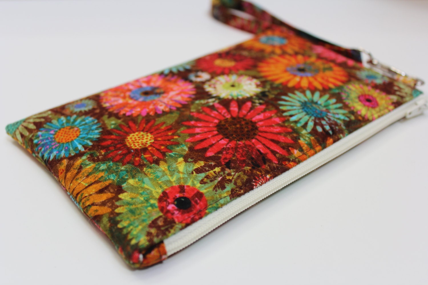 Small zip clutch wristlet padded purse wallet  cell phone case padded
