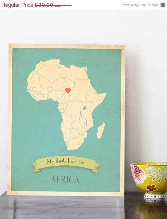 25% OFF SALE Choose Your Continent Personalized Vintage Map Wall Art 11x14