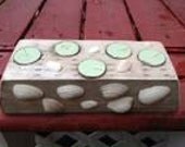 Reclaimed Wooden 5 Tea Light Candle Holder with New England Sea Shells