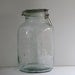 Vintage LARGE COOKIE JAR w / Lid & Metal Bail / Home Decor / Cottage Chic