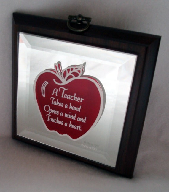 Wooden Teacher Appreciation Plaque With by MidcoastMiscellany