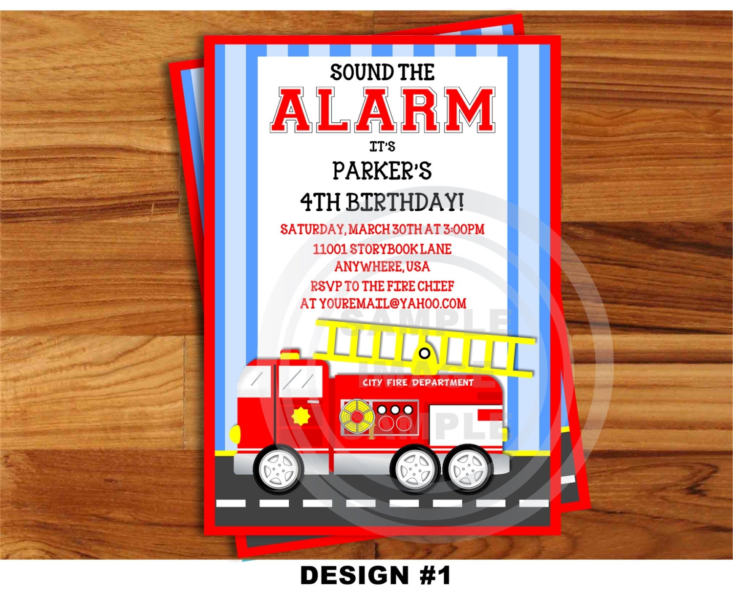 Fire Truck Invitation Firetruck Birthday By Storybooklanecrafts