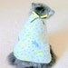 Flannel Small Dog's Coat Baby Blue, Cobalt, Pale Green, Peach & White Frogs - Made to Order for Yorkies and Other Pint-Sized Canines