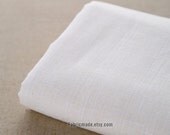 Off White Ivory Cotton Linen Fabric, Soft Summer Natural Off White Fabric, Clothing Quilting Fabric - 1/2 yard