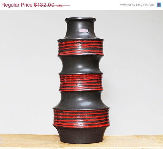 SPRING SALE - Funky West German floor vase by Scheurich (267-48)