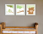 Small Bites Art: "Olive You"- 8x10" Set of 3 Prints- Nursery Art- Made for Foodies