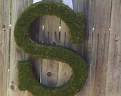 SALE Moss Covered Letter 24 Inch Wedding
