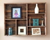 Reclaimed wood wall shelf (large)