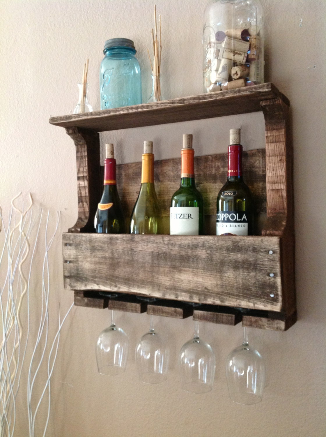 Reclaimed Wood Wine Rack - sale was 75.00 now 65.00