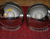 Pair of eyeball globe lights from the 1970s. Very cool retro atomic spotlights