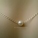 Pearl Bridal necklace - Dainty, Delicate, pearl, pearl jewelry, Pearl wedding jewelry , one white freshwater pearl necklace