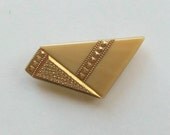 Art Deco Belt Buckle Signed Czecho Slovakia