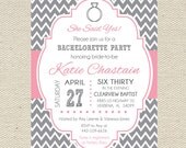 Chevron Bridal Shower Invitation Printable - Pink and Gray Il_170x135