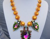 bubble necklace,beadwork necklace,bib necklace,statement necklace,bridesmaid gifts,Beaded Jewelry,wedding necklace with chain