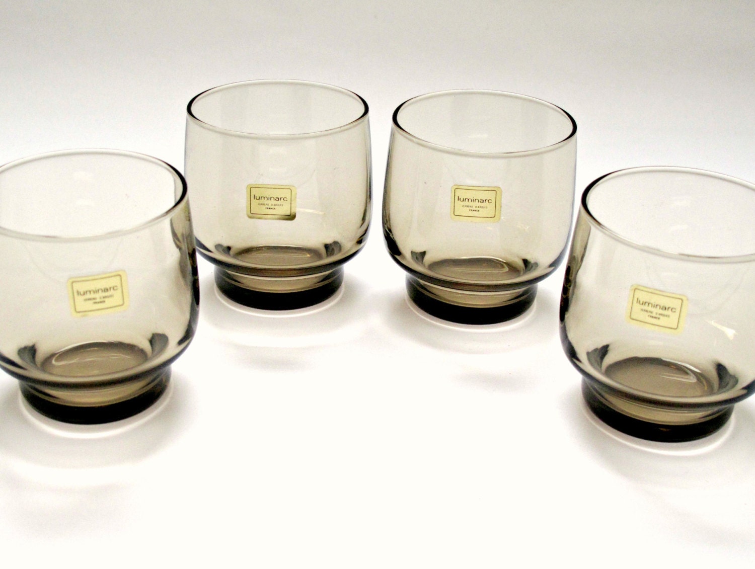 Set of 4 Vintage Luminarc Glass Tumblers