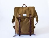 NO 2, Backpack in Tobacco, canvas, waxed canvas, men, women