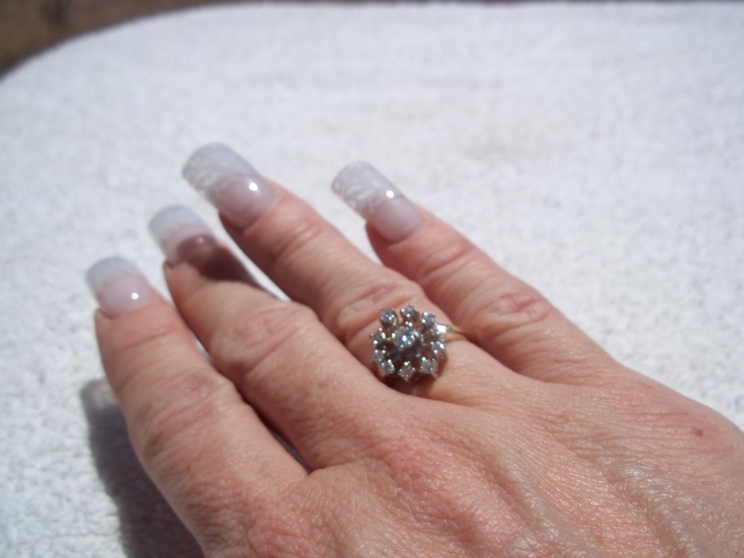Gorgeous .40 ct White and Yellow Gold Deco Ring