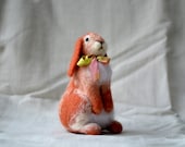 Easter bunny....Felt toy Handmade Doll Soft Sculpture OOAK Needle Felted Wool Animals New