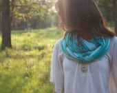 Blue Infinity Scarf // Blue Glitter Stripe Scarf // Women's Summer Accessories // Beautiefull Things