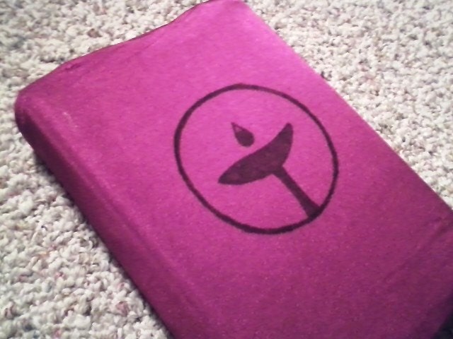 UU Flaming Chalice Hand-Drawn Book Cover (Fuschia)