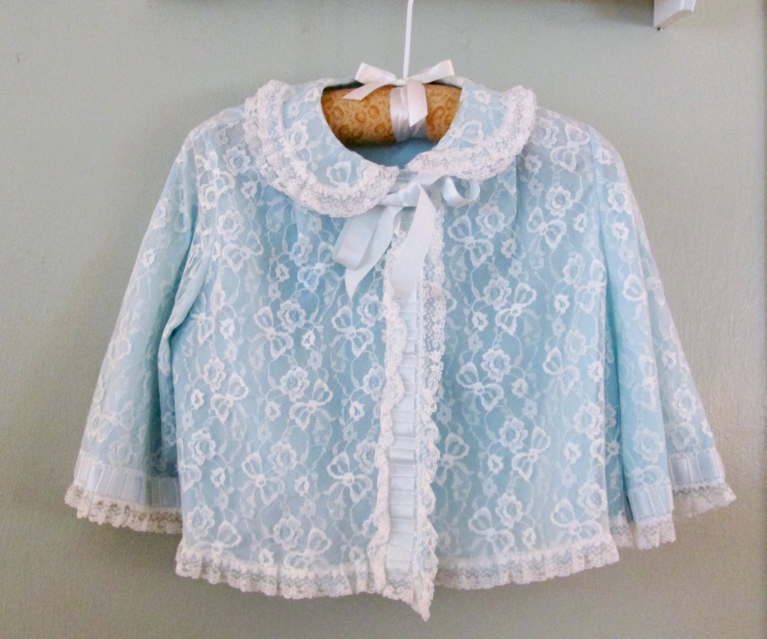 Vintage Bed Jacket Odette Barsa Lingerie Small