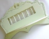 Vintage Wooden Shelf Cottage Style Shabby Chic Chippy White Paint