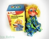 Ventriloquial Puppet - Vintage 1960's Boxed Pelham Wooden Ventriloquist Dummy