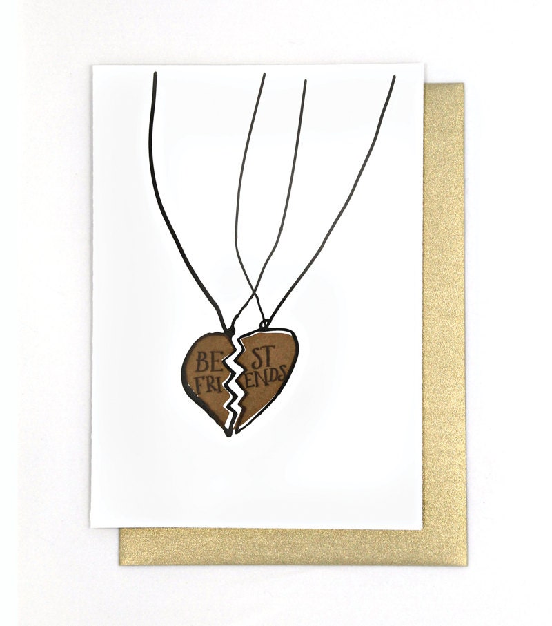 Best Friends Letterpress Card