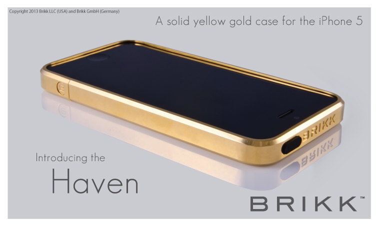 Brikk Haven iPhone 5 Case in Solid Yellow Gold