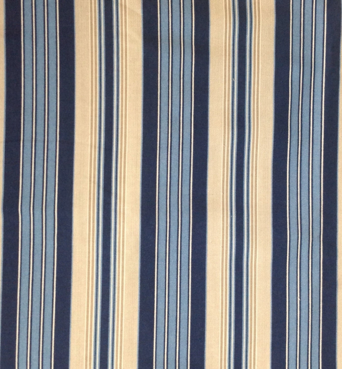 Striped Blue Pillow Covers-Shades of Blue Hues/ Brown- 16 x 16, 17 x 17, 18 x 18. Throw Pillow Cover