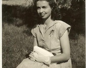 Vintage Photograph Evelyn on Easter Sunday 1952