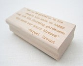 Custom Stamp - 3 inch Rubber Stamp Customized with any words, phrase or saying of your choice - Typeset